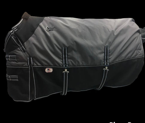 Majestic Ally 600 D Ripstop Nylon Horse Turnout Blanket Waterproof, Heavyweight Coverage, Rain and Weather Resistant for Fall, or Cold Winter Weather, 250 GSM Fill