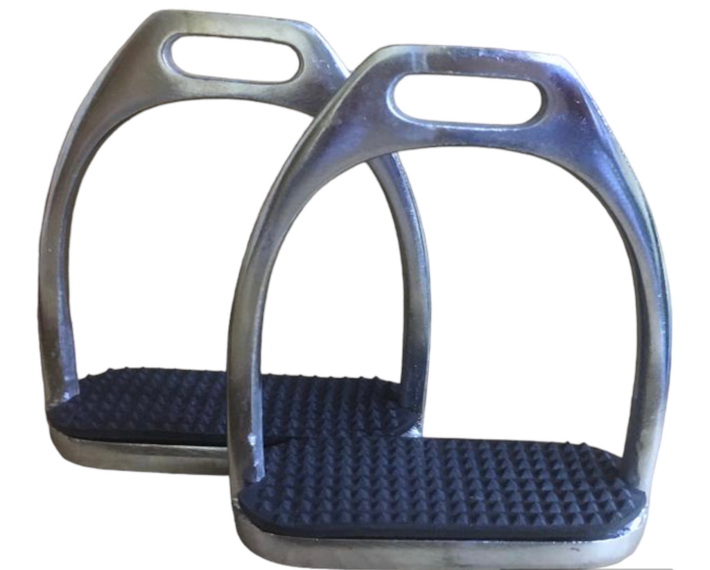 Majestic Ally Iron Stirrups with Rubber Pad for English Saddles