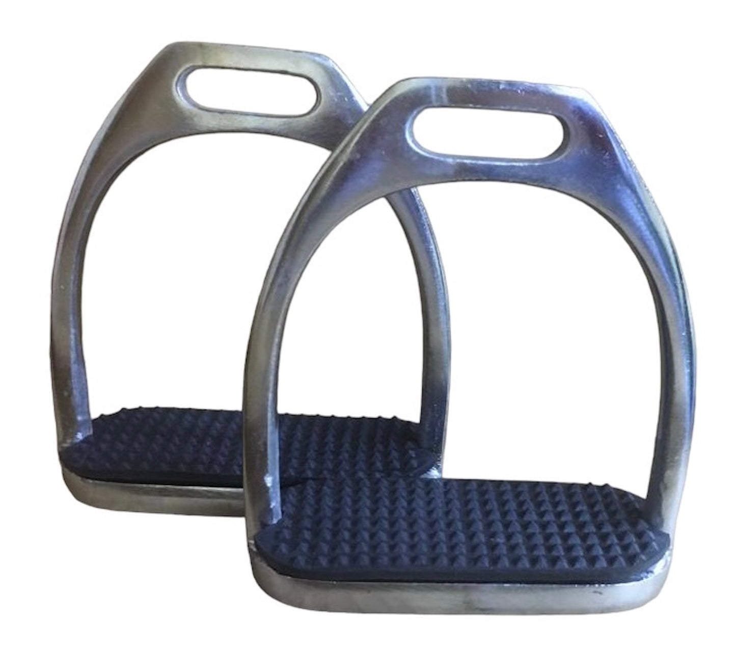 Majestic Ally Iron Stirrups with Rubber Pad for English Saddles