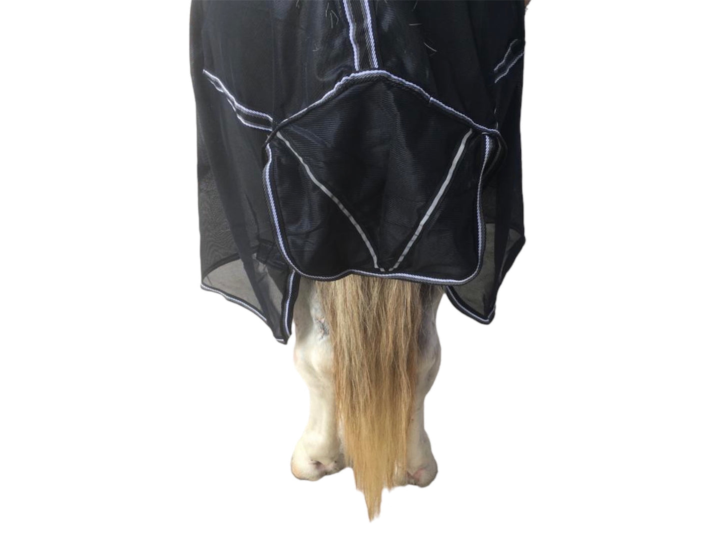 Majestic Ally Horse Fly Sheet with Neck Cover and Head Mask, Breathable UV and Bite Equine Protection, Adjustable Body Straps, Boarding or Turnout Accessory, Contoured Fit