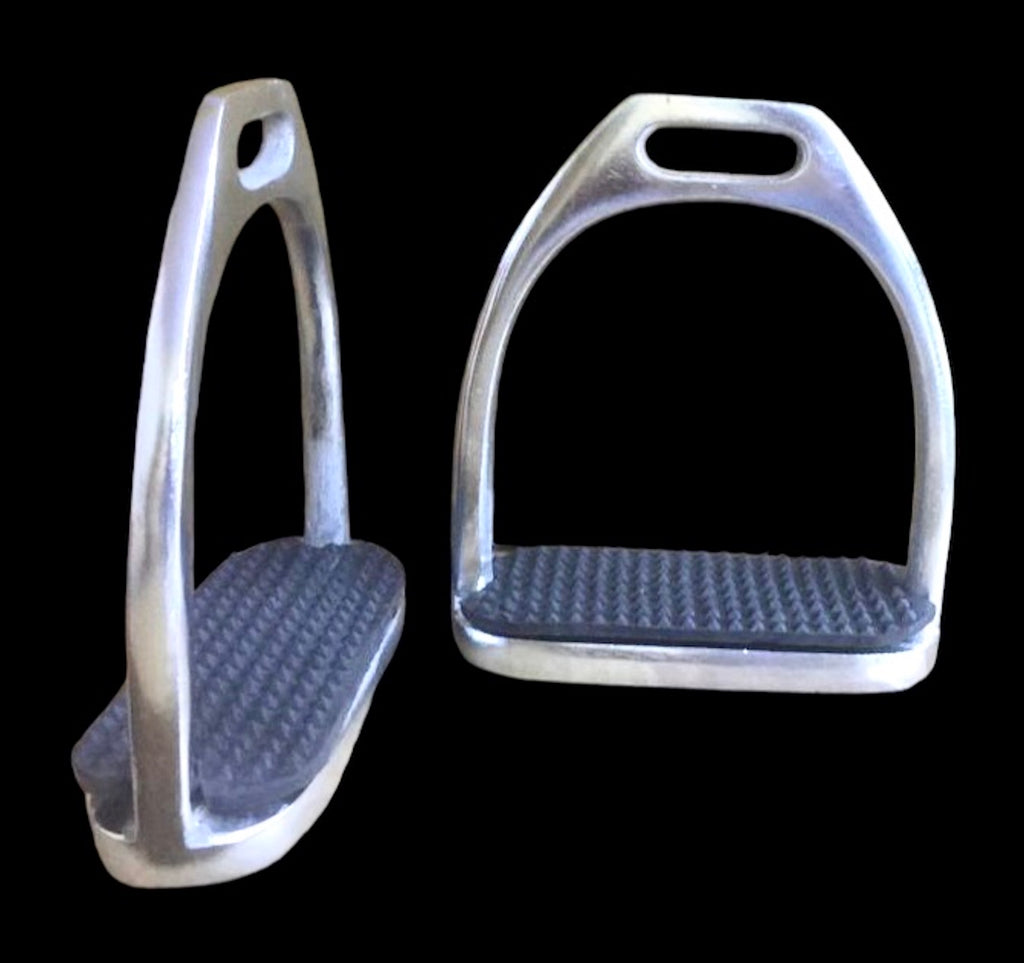Majestic Ally Iron Stirrups with Rubber Pad for English Saddles
