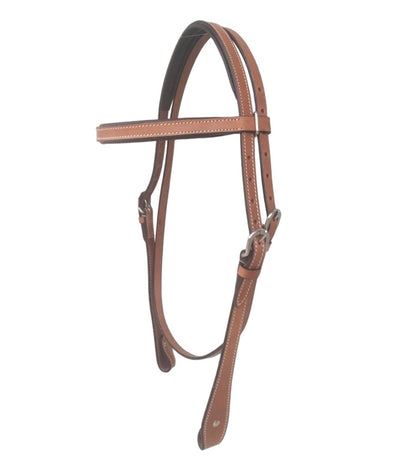Majestic Ally Padded Leather Brow Band Headstall for Horses