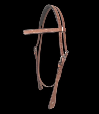 Majestic Ally Padded Leather Brow Band Headstall for Horses