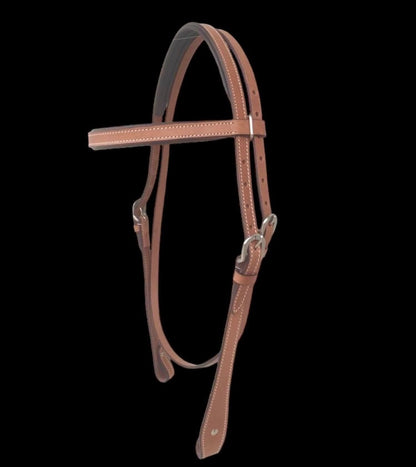 Majestic Ally Padded Leather Brow Band Headstall for Horses
