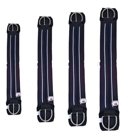 Majestic Ally Neoprene Straight Cinch Girth Stainless Steal Buckles Black -22'', 26",30" and 34"