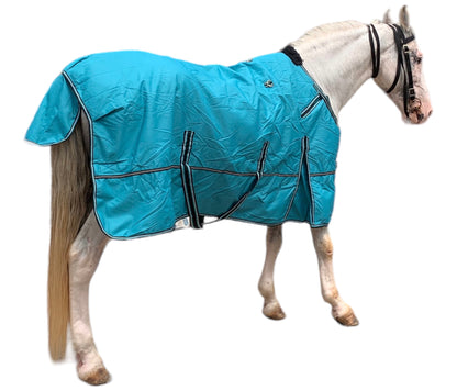 Majestic Ally 1200D Ripstop Horse Turnout Blanket 250 GSM Filling Turquoise-72"