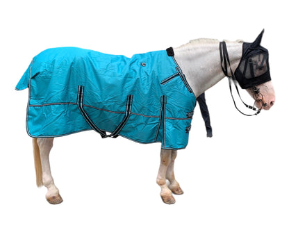 Majestic Ally 1200D Ripstop Horse Turnout Blanket 250 GSM Filling Turquoise-72"