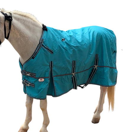 Majestic Ally 1200D Ripstop Horse Turnout Blanket 250 GSM Filling Turquoise-72"