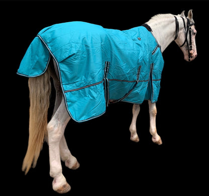 Majestic Ally 1200D Ripstop Horse Turnout Blanket 250 GSM Filling Turquoise-72"