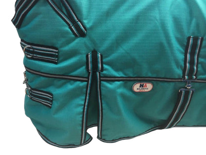 Majestic Ally 1200D Ripstop Horse Turnout Blanket 250 GSM Filling Turquoise-72"