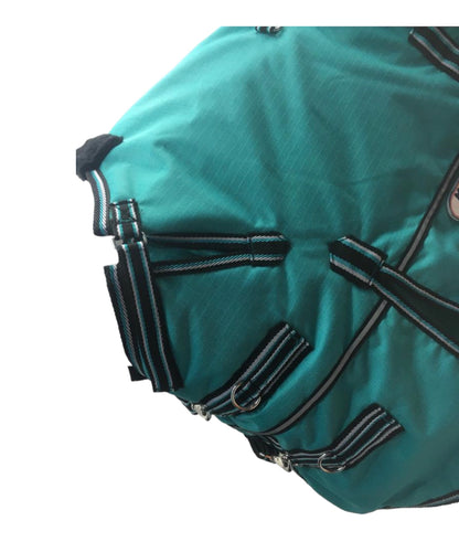 Majestic Ally 1200D Ripstop Horse Turnout Blanket 250 GSM Filling Turquoise-72"