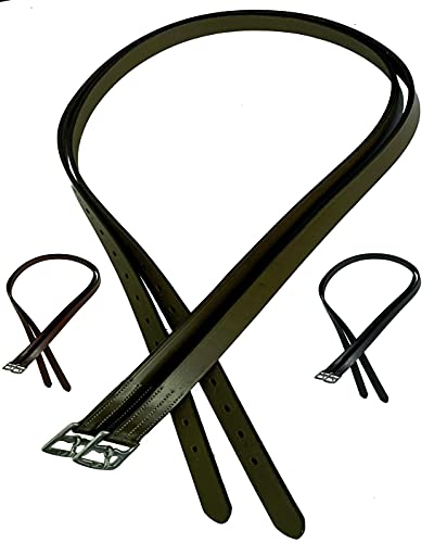 Majestic Ally Genuine Leather English Stirrup Leathers (Pack of 2)