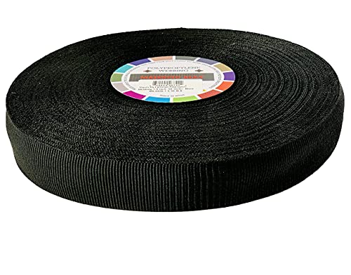 Majestic Ally Lightweight Polypropylene Webbing– 1, 1.5 and 2 Inch by 10.9, 27.3, or 54.6 Yards for DIY Projects, Dog Lease, Carrying Bag Handle and Yoga Strap etc.