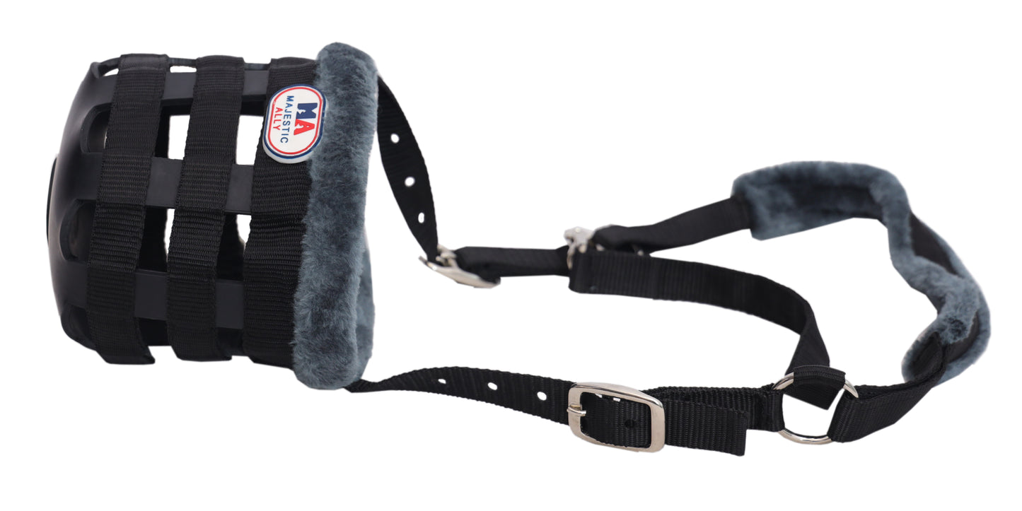 Majestic Ally Mink Fleece Padded Muzzle Halter Full