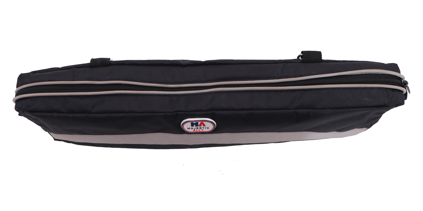 Majestic Ally Western Cantle Bag -1200 D Nylon, dimensioned 21.0" L x 6.5" W x3.0 G Black