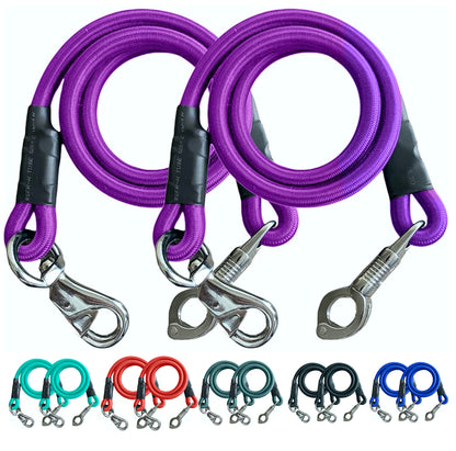 Majestic Ally Pack of 2, Bungee Trailer Tie for Horse Haulage with Panic Snap and Bull Snap…