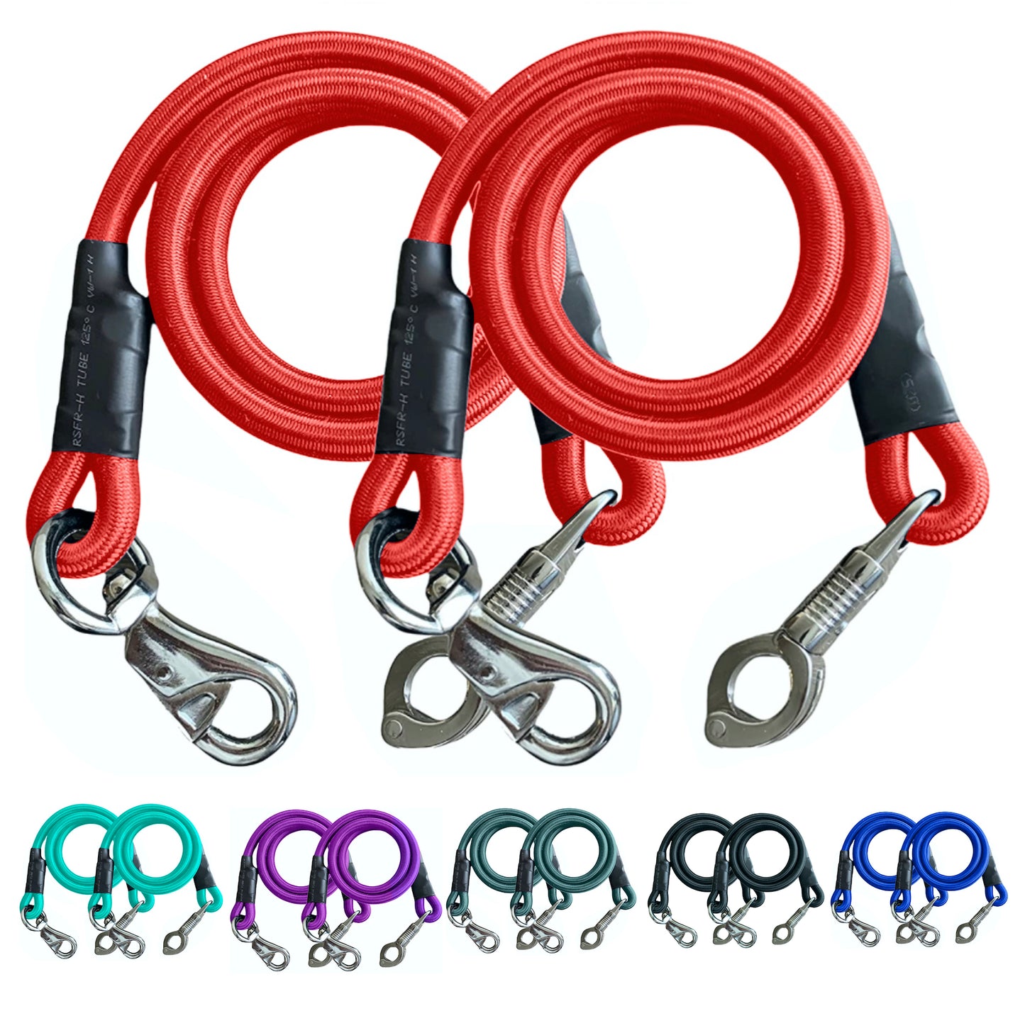 Majestic Ally Pack of 2, Bungee Trailer Tie for Horse Haulage with Panic Snap and Bull Snap…