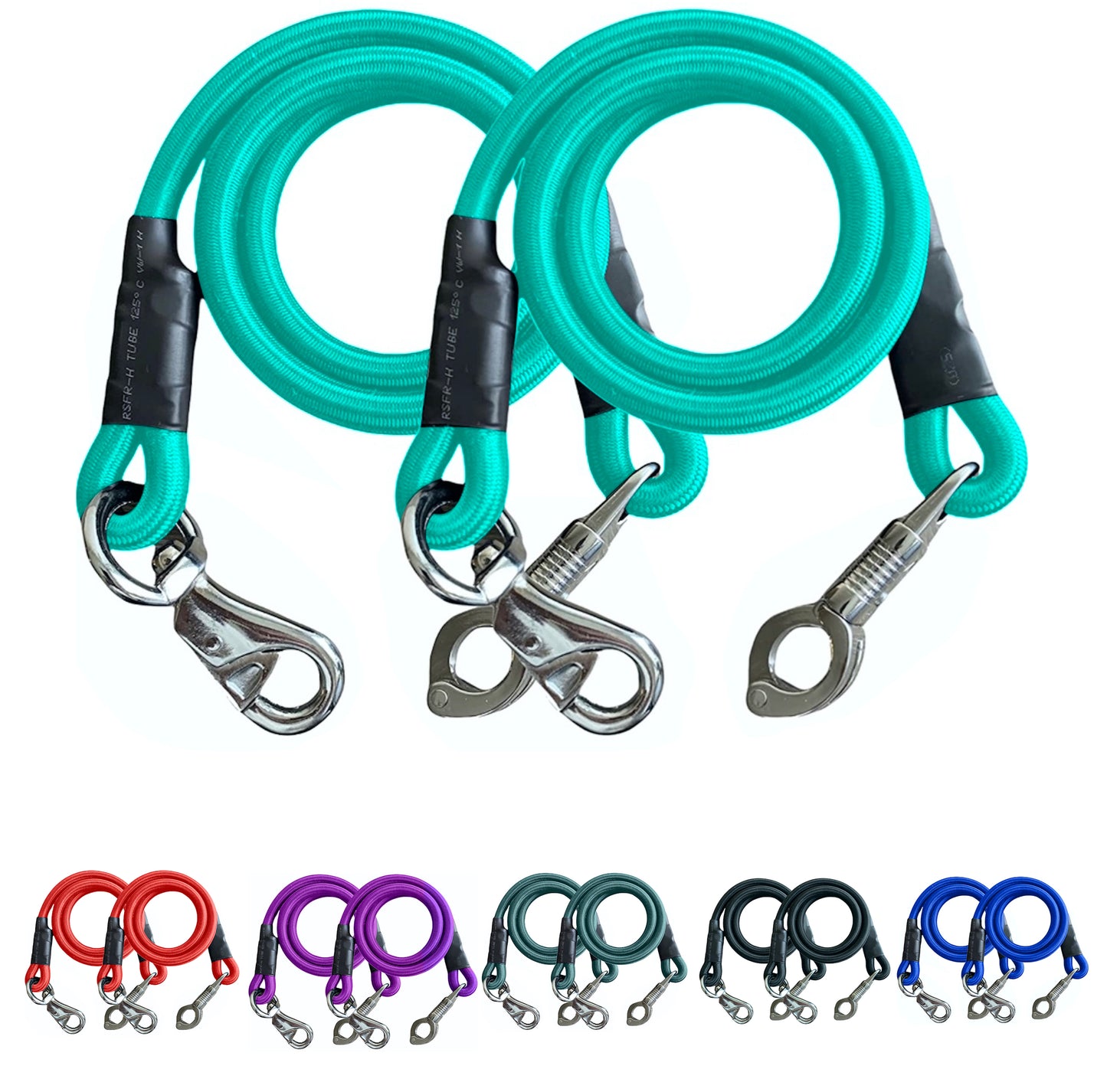 Majestic Ally Pack of 2, Bungee Trailer Tie for Horse Haulage with Panic Snap and Bull Snap…