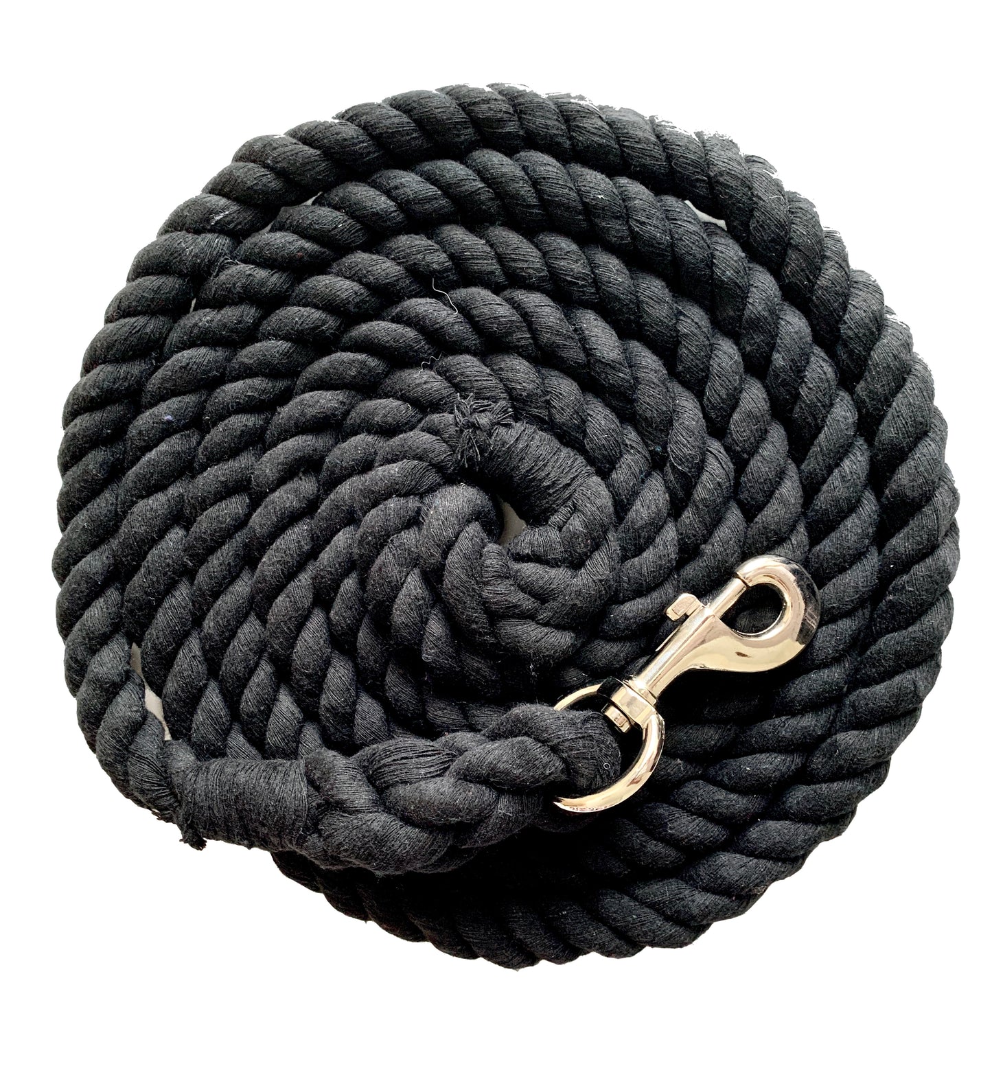 Majestic Ally Pack of 2 Solid Cotton Lead Rope for Horses & Livestock – 10 Foot Long and 5/8 inch (16MM) Thick - Replaceable Heavy-Duty Satin Bolt Snap – Handmade – Soft, Broken in Feel