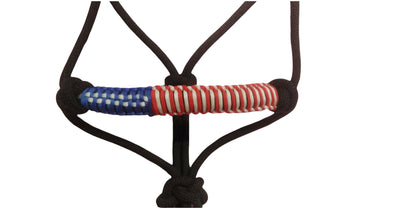 Majestic Ally Poly Braided Patriotic Nose Poly Rope Halter and 10' Matching Lead