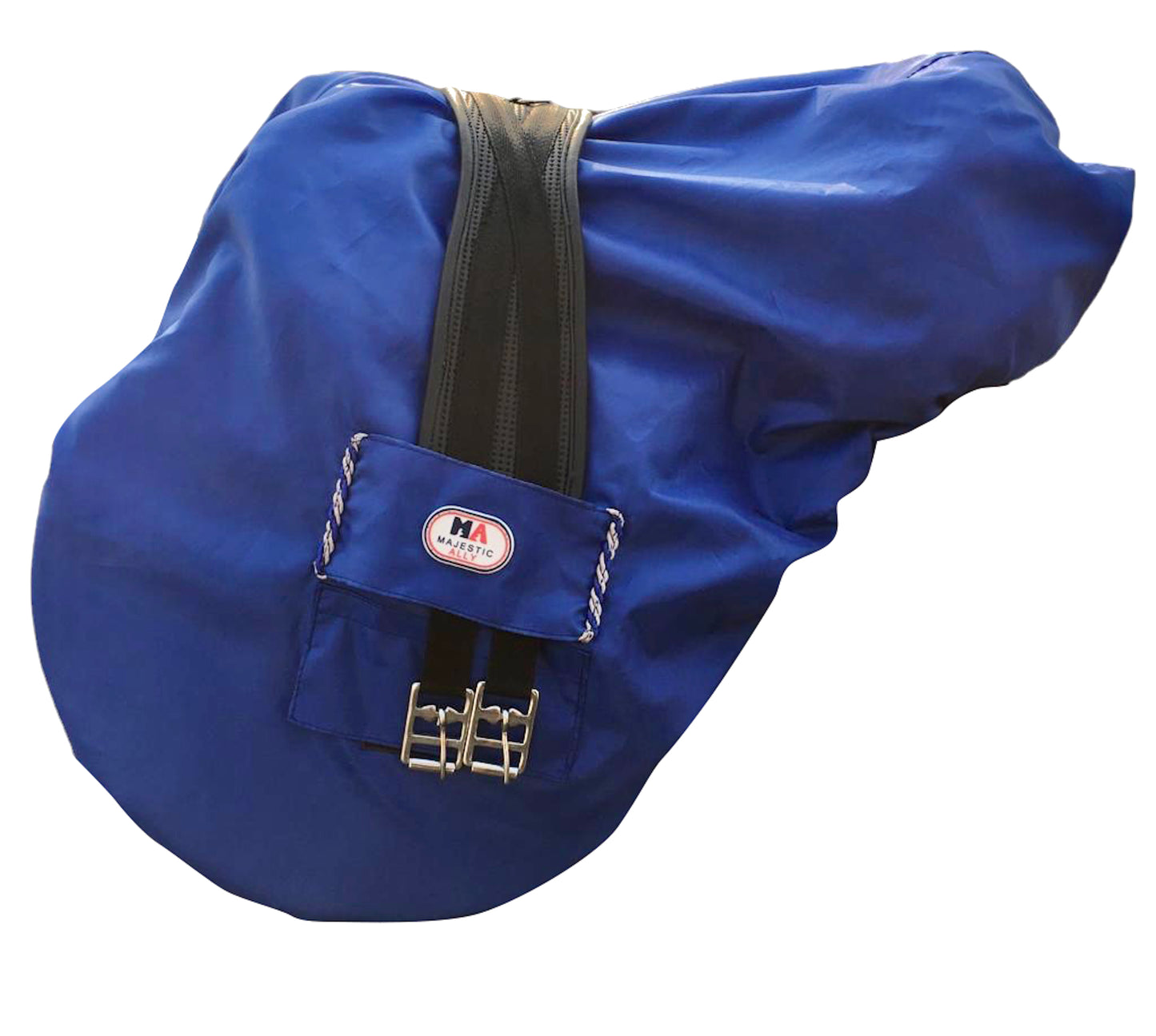 Majestic Ally Nylon Waterproof Fleece Lined Ride On English Saddle Cover-Multiple Color