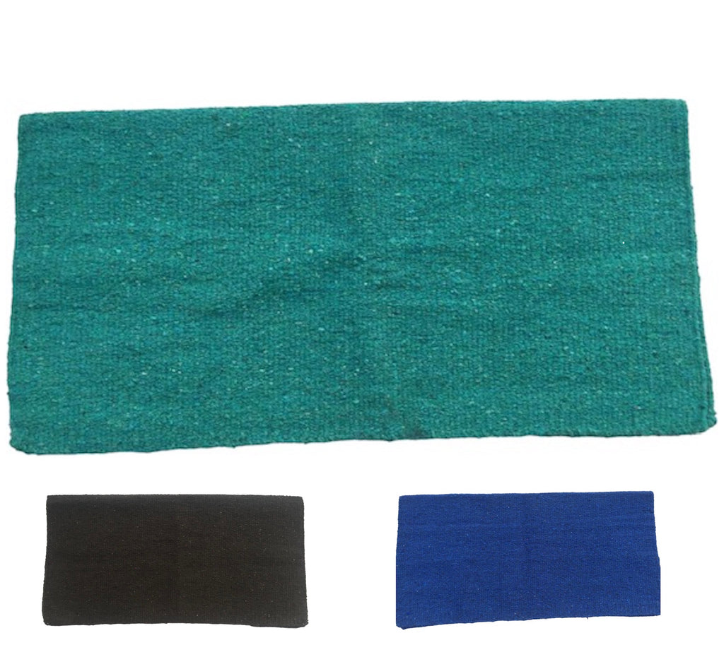 Majestic Ally Solid Color 34"x 36" Traditional Acrylic Saddle Blanket with Hemline Edges-3.7 lbs