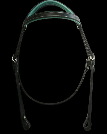 Majestic Ally Padded Leather Brow Band Headstall for Horses