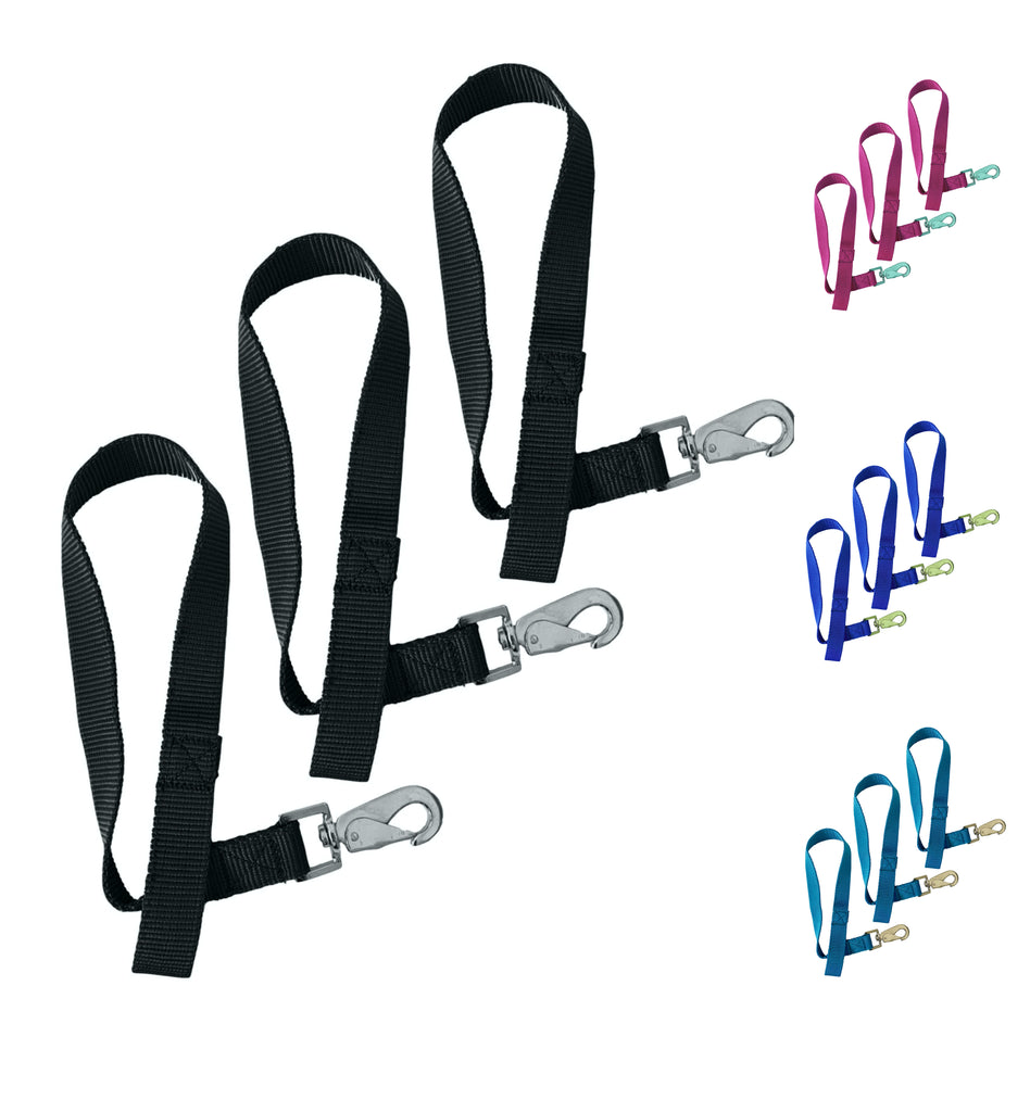 Majestic Ally Pack of 3 Horse Bucket Strap Hangers – Practical and Easy Design for Indoor or Outdoor Use -Set of 3,-1"x22"