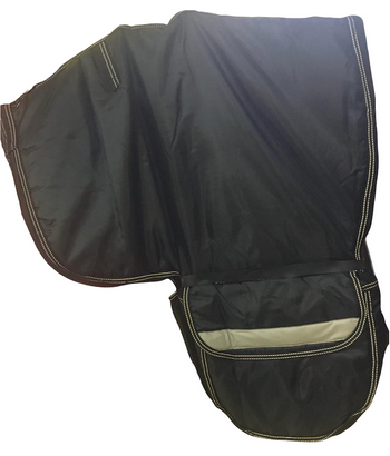 Majestic Ally Nylon Reflective Western Saddle Carry Bag with Large Pockets- Black