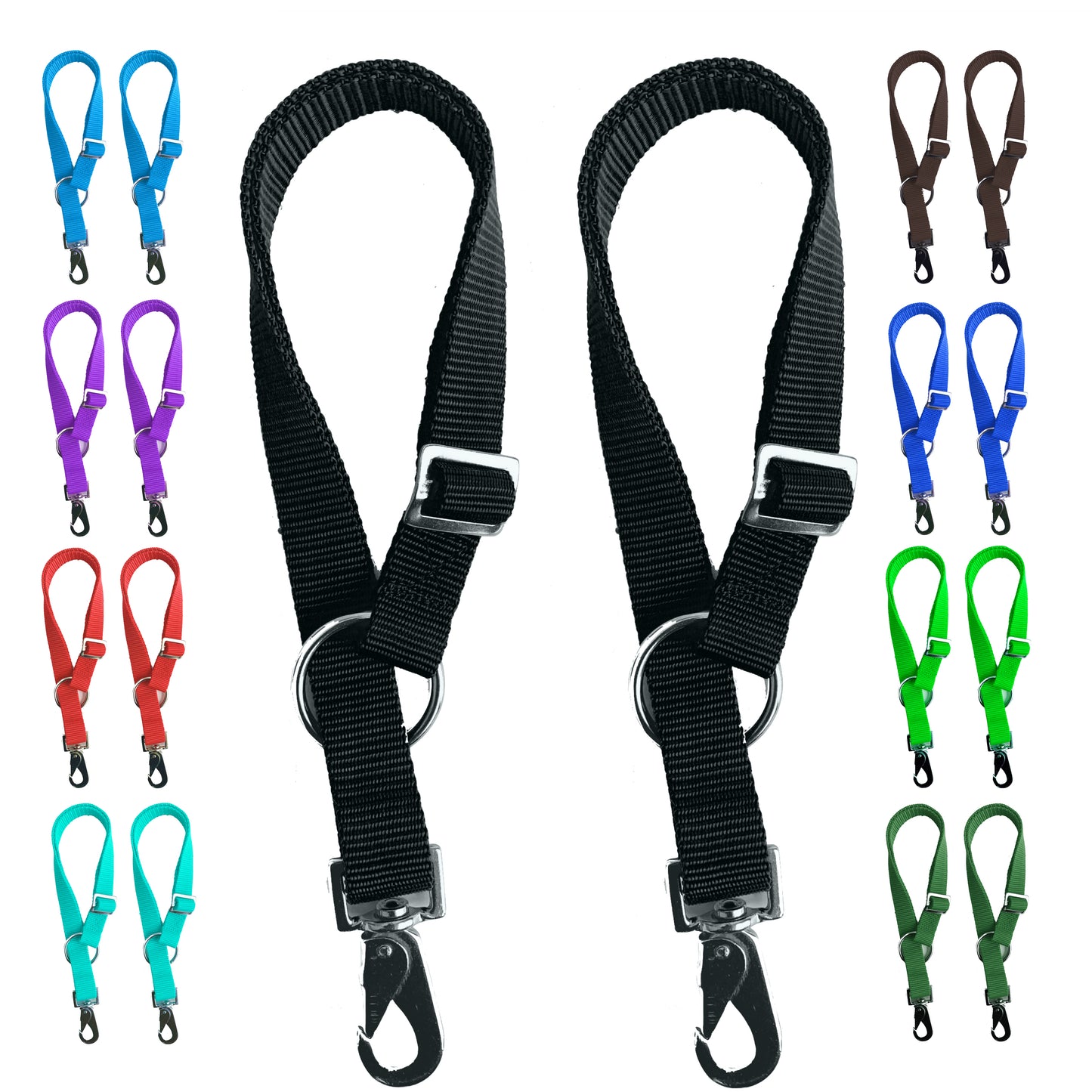 Majestic Ally Pack of 2 Horse Water Bucket Strap Hangers - Adjustable 18” to 30” Length – Practical and Easy Design for Indoor or Outdoor Use