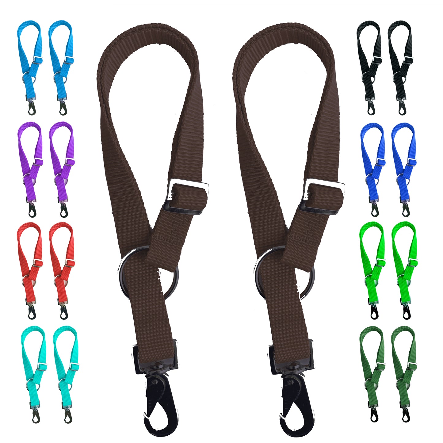 Majestic Ally Pack of 2 Horse Water Bucket Strap Hangers - Adjustable 18” to 30” Length – Practical and Easy Design for Indoor or Outdoor Use