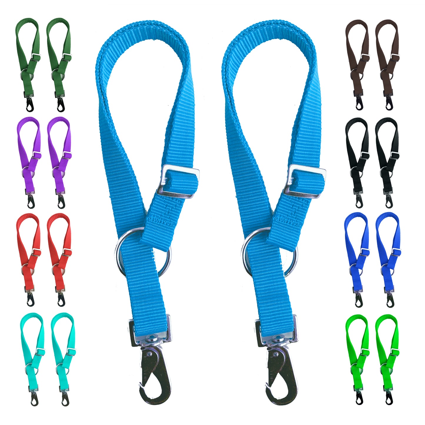 Majestic Ally Pack of 2 Horse Water Bucket Strap Hangers - Adjustable 18” to 30” Length – Practical and Easy Design for Indoor or Outdoor Use