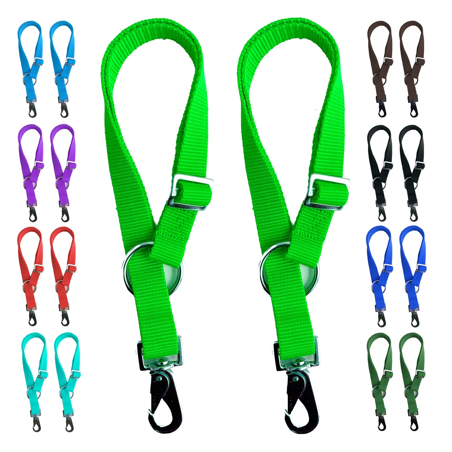 Majestic Ally Pack of 2 Horse Water Bucket Strap Hangers - Adjustable 18” to 30” Length – Practical and Easy Design for Indoor or Outdoor Use