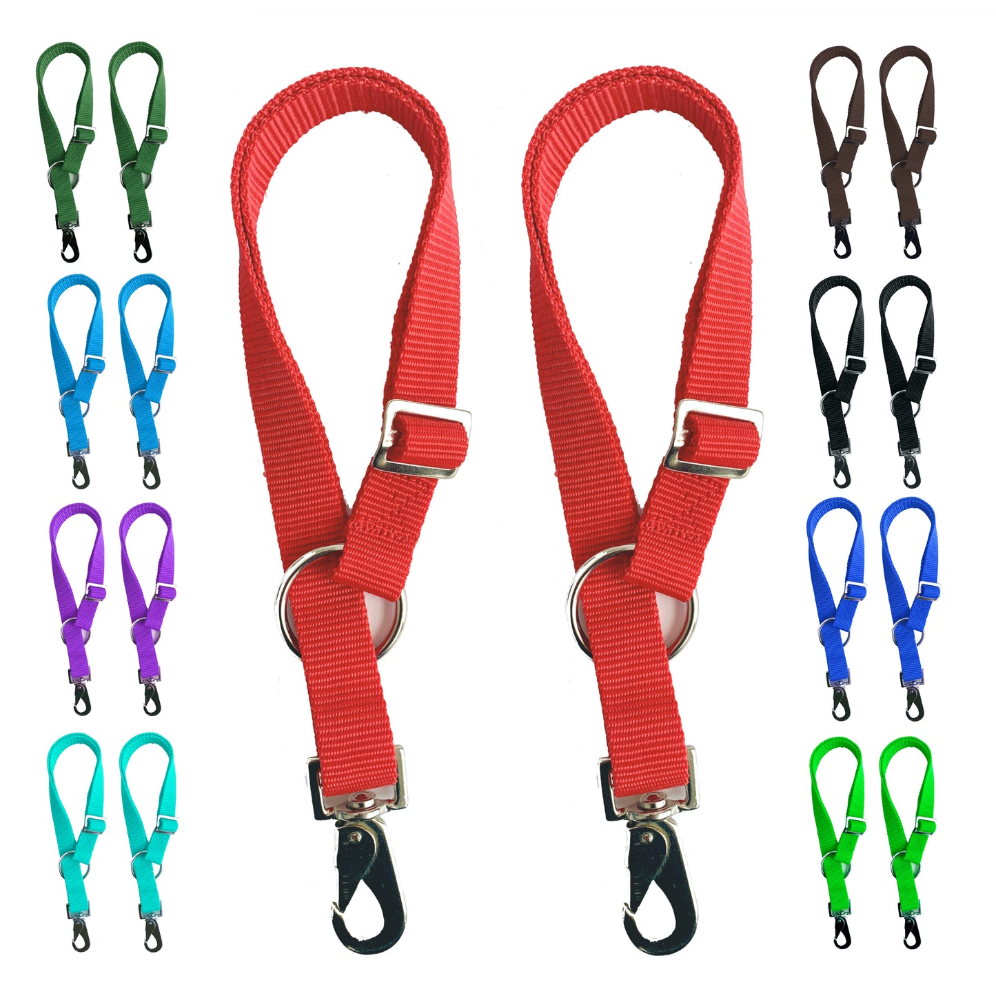 Majestic Ally Pack of 2 Horse Water Bucket Strap Hangers - Adjustable 18” to 30” Length – Practical and Easy Design for Indoor or Outdoor Use