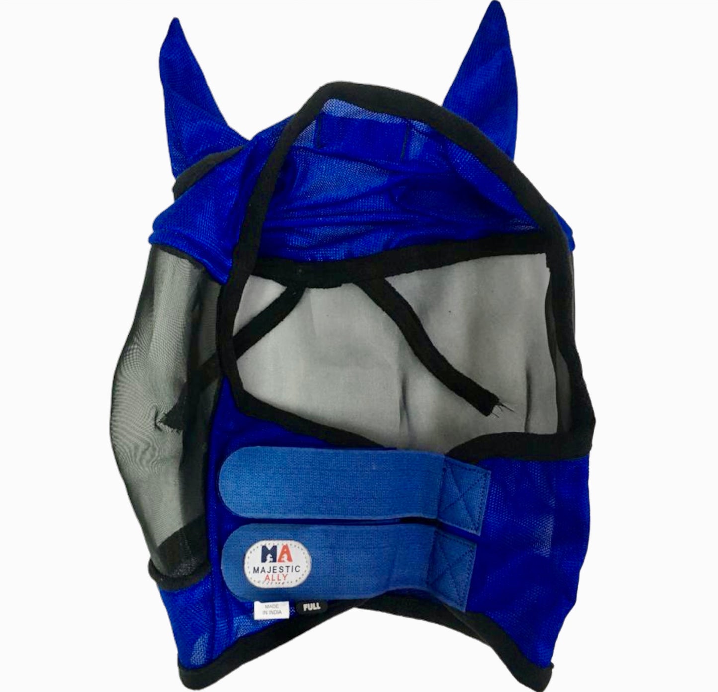 Majestic Ally Horse Fly Mask with Ears, Comfort Durable Fine Mesh, Soft Fleece Touch on Skin, Protect Eyes and Ears