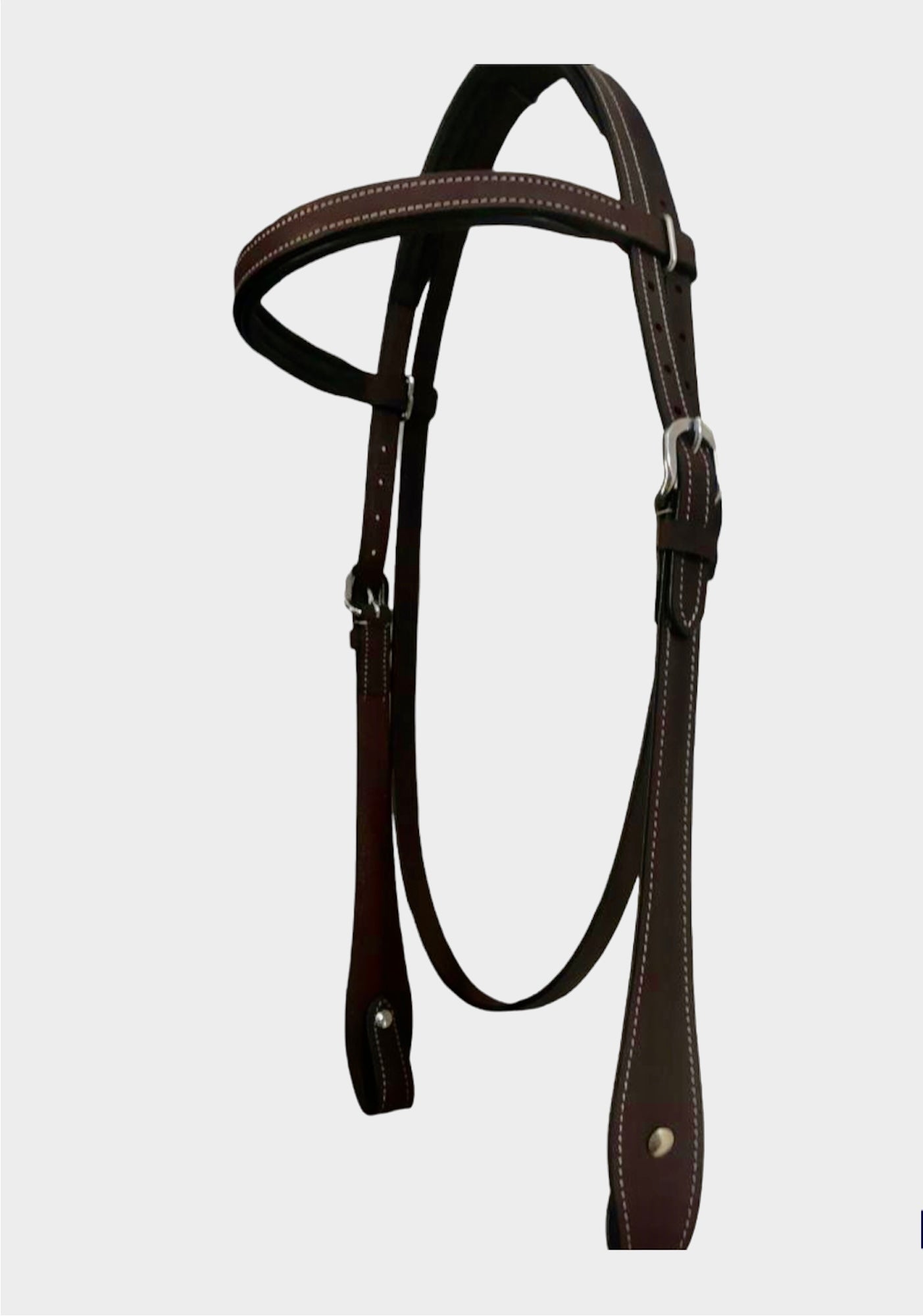 Majestic Ally Padded Leather Brow Band Headstall for Horses