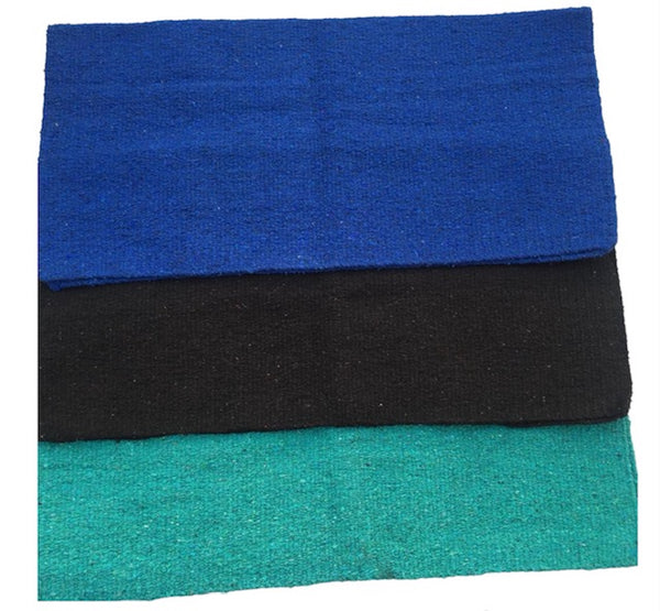 Majestic Ally Solid Color 34"x 36" Traditional Acrylic Saddle Blanket with Hemline Edges-3.7 lbs