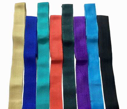 Majestic Ally 1" / 1.5" Wide and 2 / 5 Yards Long Polypropylene Webbing for DIY Projects - Multicolored Set of 8