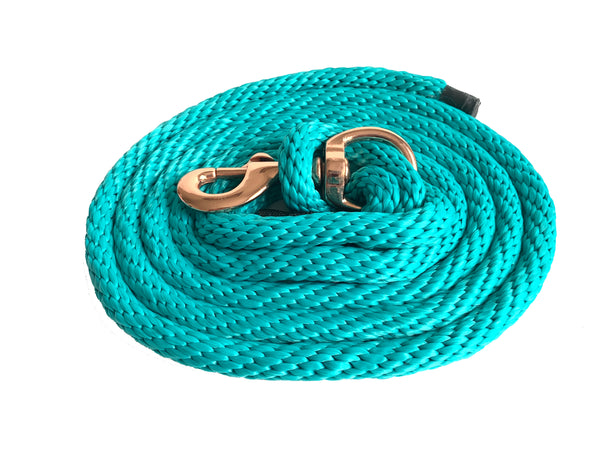 Majestic Ally Pack of 2 Solid Poly Lead Rope for Horses & Livestock – 10 Foot Long and 5/8 inch Thick - Replaceable Heavy-Duty Bolt Snap – Handmade – Soft, Broken in Feel
